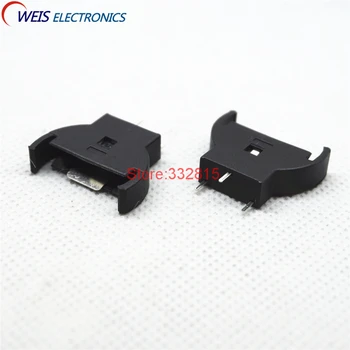 

100PCS CR2032 BUTTON BATEERY HOLDER DIP 3pin 2032 SOCKET Black good quality D.