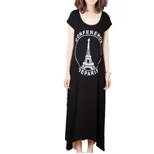 Korea 2016Spring Summer Latest Fashion Women Big Yards Dress Sexy Loose Leisure Short Sleeves Round Collar Irregular Dress G0446