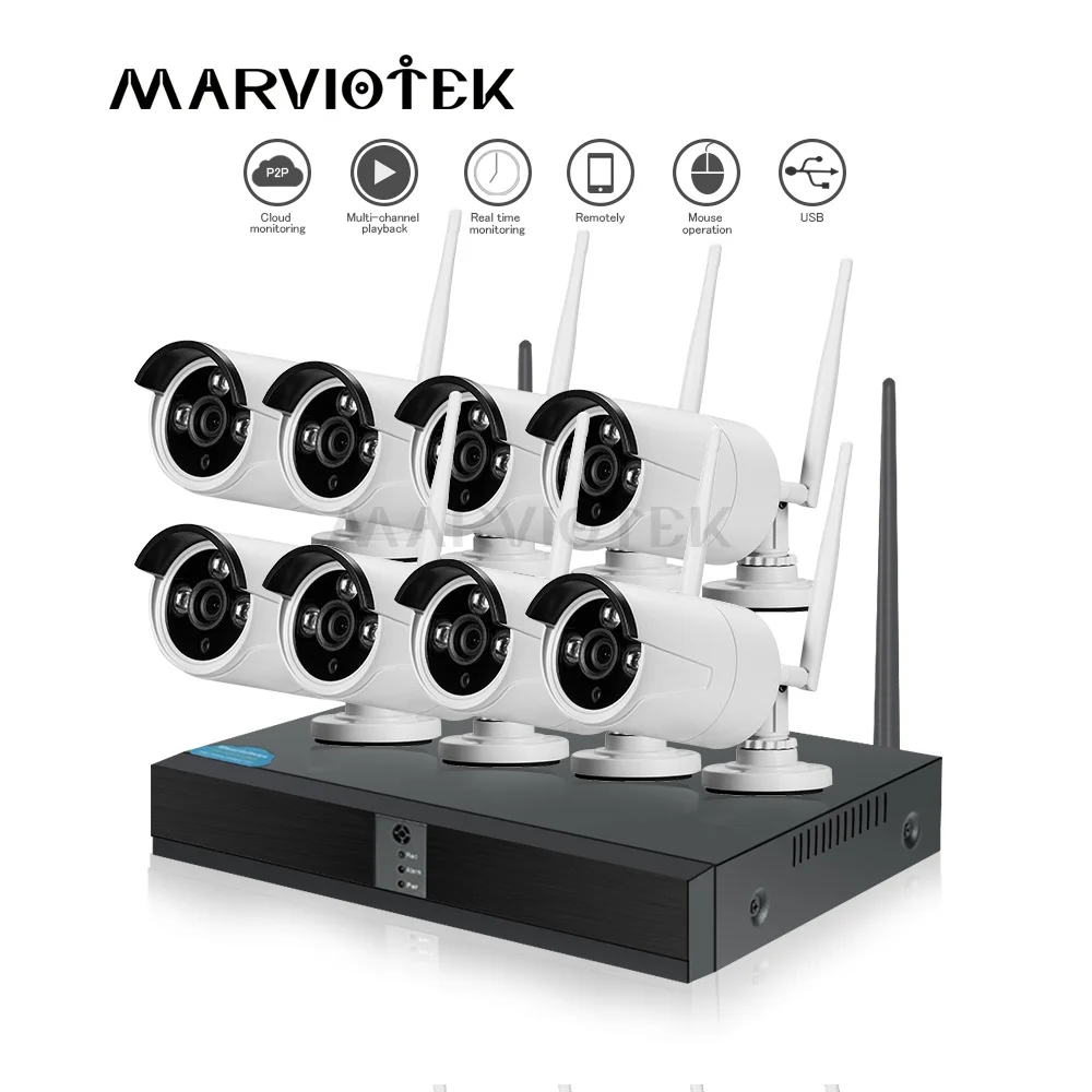 8CH беспроводная камера безопасности система DVR CCTV уличная Водонепроницаемая