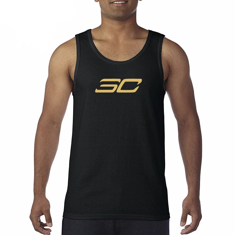 

Stephen Curry Basketball Culture Summer Cotton Tank Tops SC Gold print Women and Man's Tank Tops Cotton Harajuku Dropshipping
