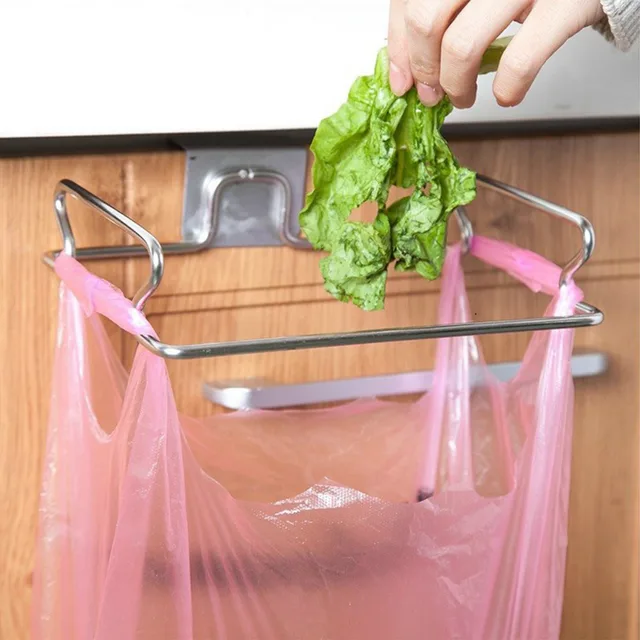 Special Price 1Pcs Creative Back Door Stainless Steel Trash Bag Shelf Storage Hook Multifunctional Kitchen Cabinet Door Hanging Racks Special Price 1Pcs Creative Back Door Stainless Steel Trash Bag Shelf Storage Hook Multifunctional Kitchen Cabinet Door Hanging Racks