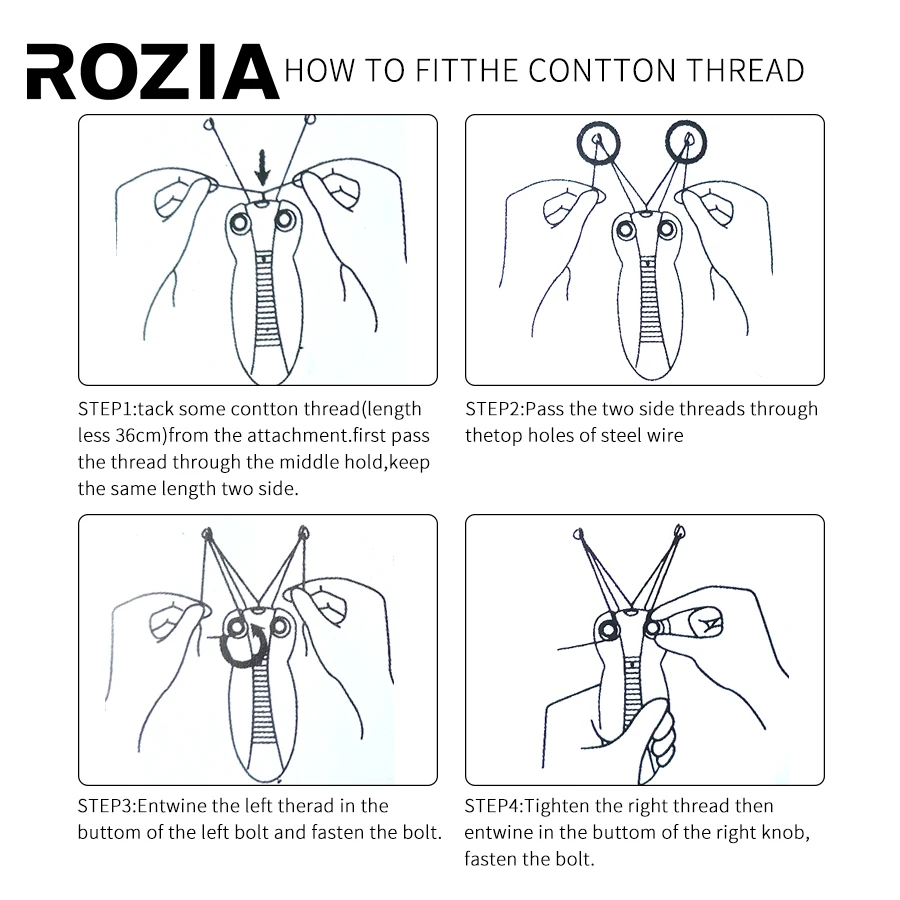 Профессиональный Эпилятор ROZIA, Электрический женский эпилятор для лица, удаления волос на лице, депилятор с хлопковой нитью