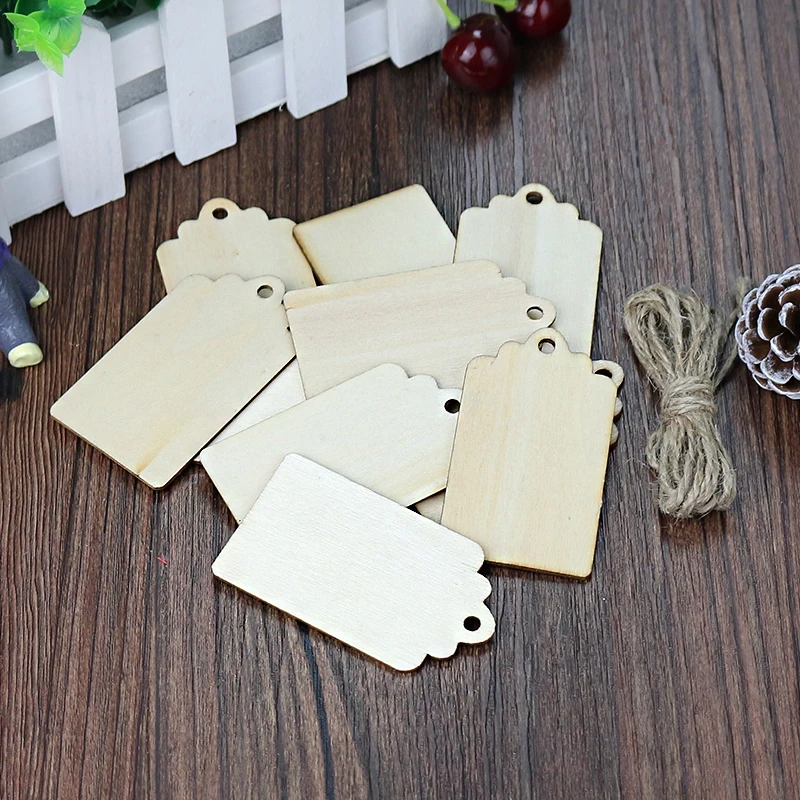 

10pcs/Set Natural Wooden Slices With Top Hole For Handmade DIY Craft Decorative Wood Chips 6.8X3.9CM