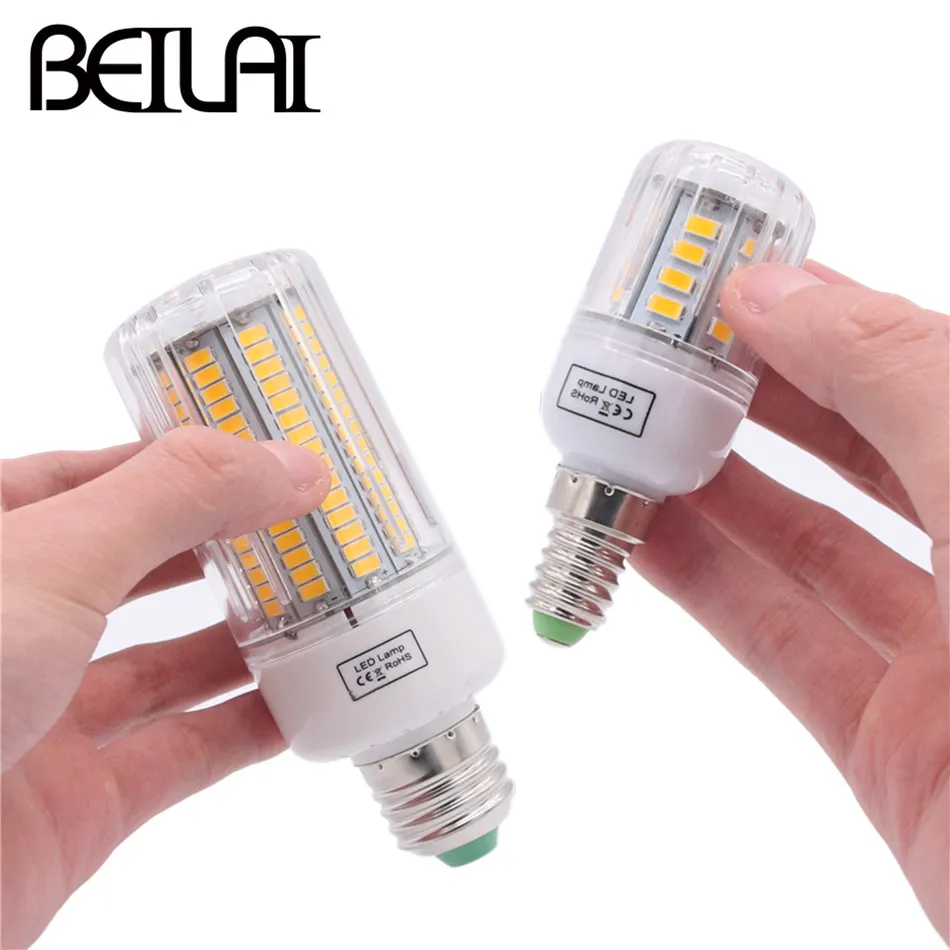 Kopen BEILAI 5736 SMD Lampada LED Lamp E27 220 v Ma iuml;s Licht E14 LED Lampen 3 w 5 w 7 w 9 w 12 w 15 w Kaars Spotlight Luz Kroonluchter