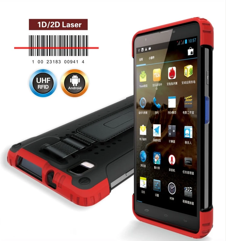 Портативный сканер для штрих кодов UHF RFID 2D NFC Android 5 1|barcode scanner|handheld data terminaldata collector |