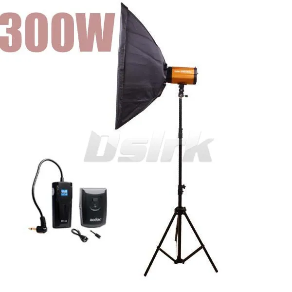 Godox 300SDI 300w Studio Flash Strobe+Light Stand Lighting Kit For Camera Photo Free shipping