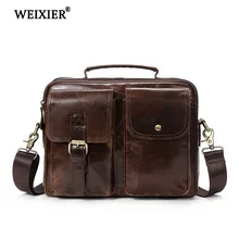 WEIXIER новая горячая Большая вместительная сумка из натуральной кожи брендовая мужская сумка для ноутбука Портфель мужская деловая дорожная многофункциональная сумка