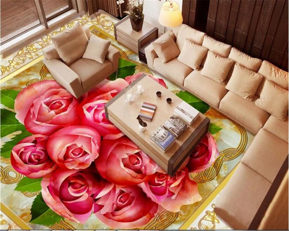 beibehang Beautiful classic 3d wallpaper square European parquet marble 3d flooring tile design fine lamination papel de parede