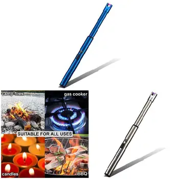 

Hot USB Rechargeable Arc Candle Lighter with Double Safety Lock Charge Indicator for Camp BBQs Stove MDD88