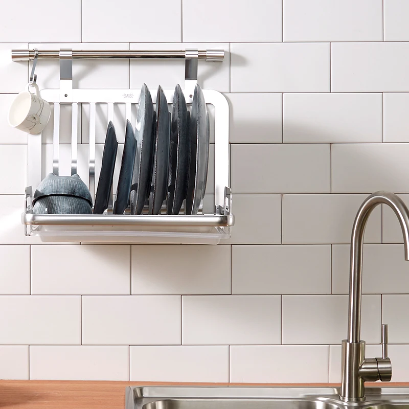  Aluminum folding kitchen dish rack rack hanging rack frame Lishui kitchen shelving LU5079 - 32870626959