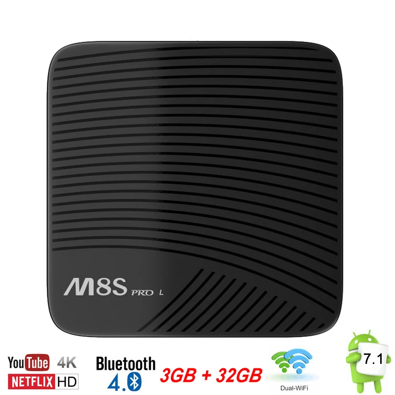 

TV Box Android 7.1 3GB 32GB 3G/16G Mecool M8S Pro L Smart Mini PC Amlogic S912 Octa Core 64bit 4K Wifi Bluetooth Set Top Box