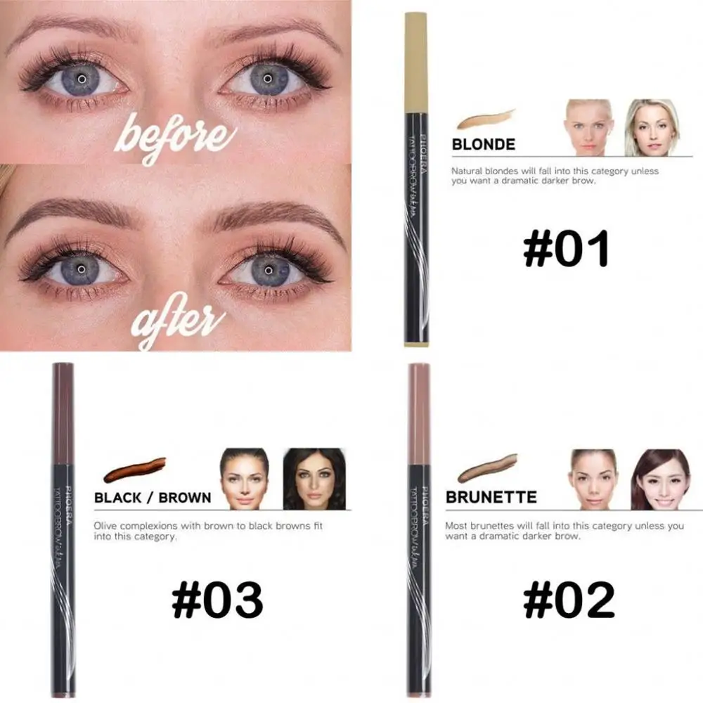 

4 comb eyebrow pencil waterproof natural make fork eyebrow tattoo eyebrow pencil