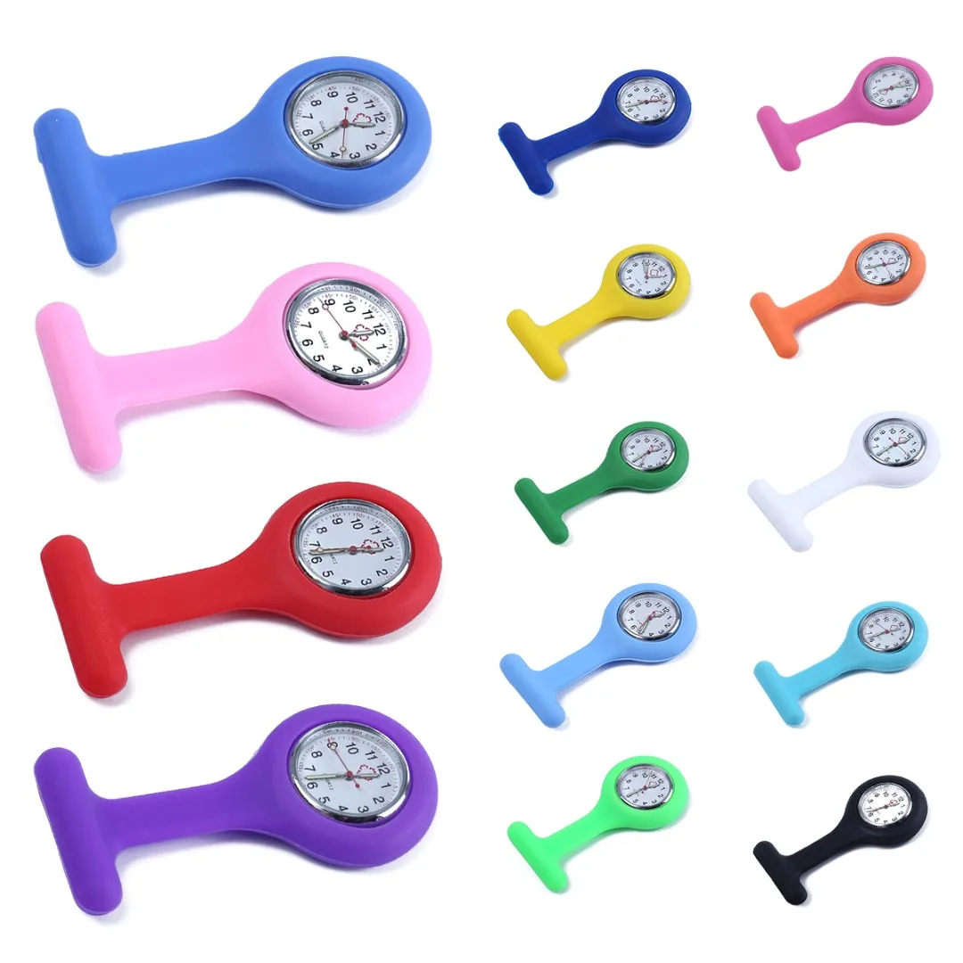 Quartz Fob Nurse Watch 2019 Silicone Brooch Luminous Pocket Watches reloj de bolsillo Doctor Medical Tunic Watch With Battery