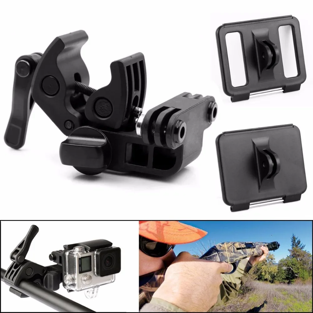 ポータブル移動プロアクセサリースポーツマンマウント釣り銃のロッド保持クリップ移動プロヒーロー 3 4 3 3 Kit For Gopro For Gopro Herogopro 4 Hero Aliexpress