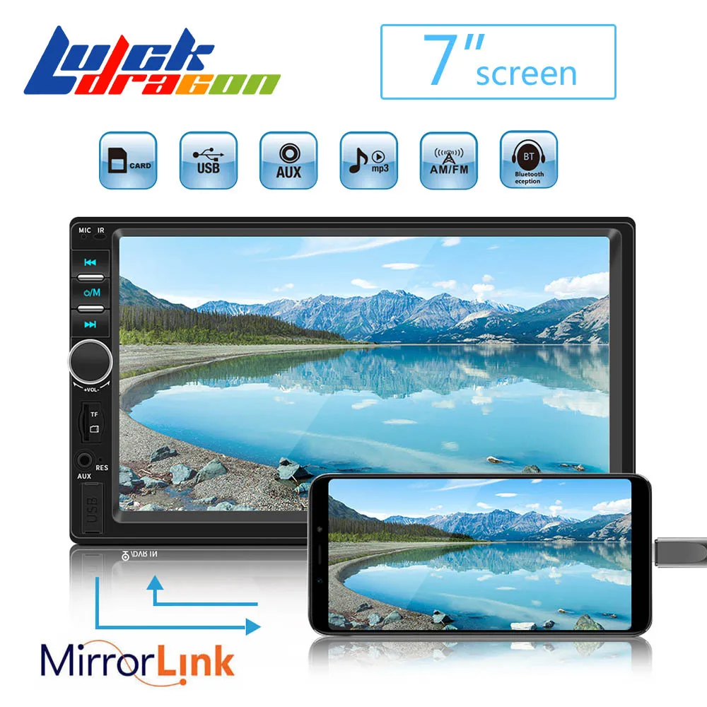 Автомагнитола 2 Din Mp5 плеер Bluetooth Handsfree сенсорный экран автомагнитола камера