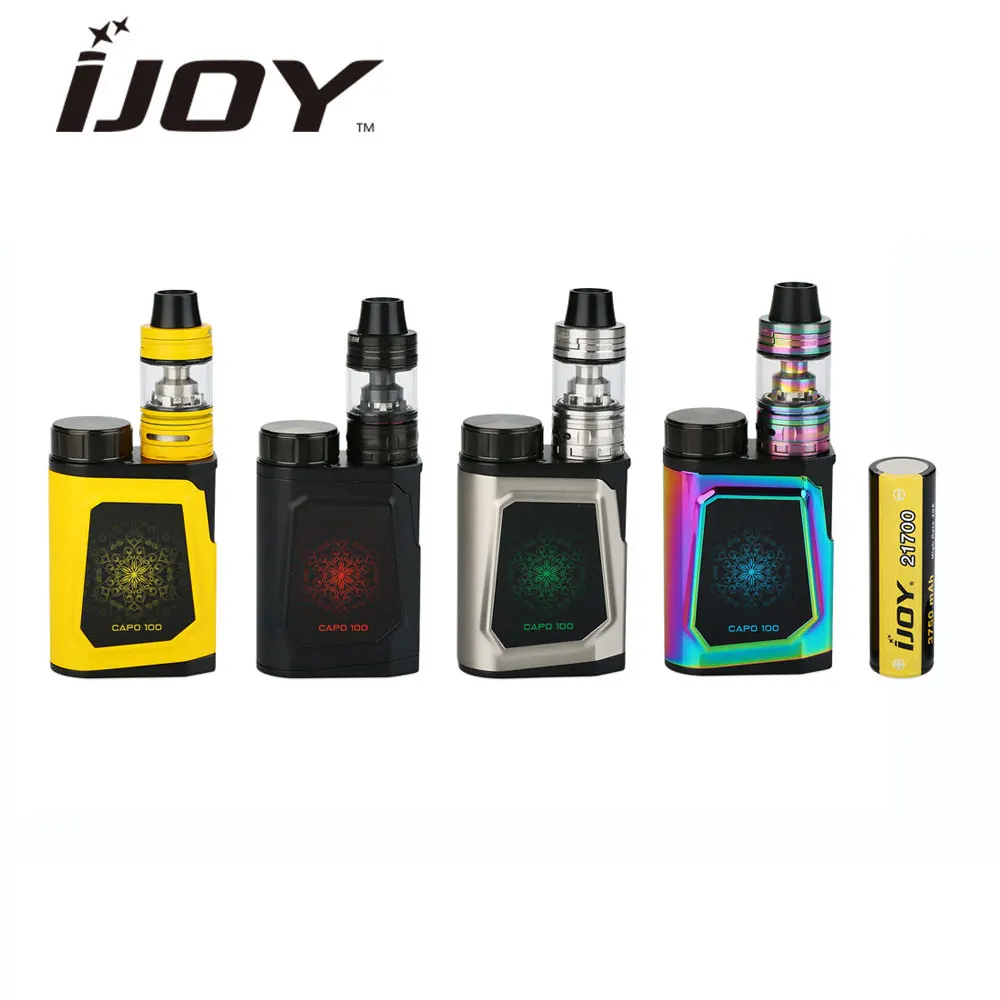 

Original 100W IJOY CAPO 100 Kit 2ml/3.2ml Captain Mini Tank & 3750mAh Battery Max 100W Output E-cig Vape Kit Vs Istick Pico 25