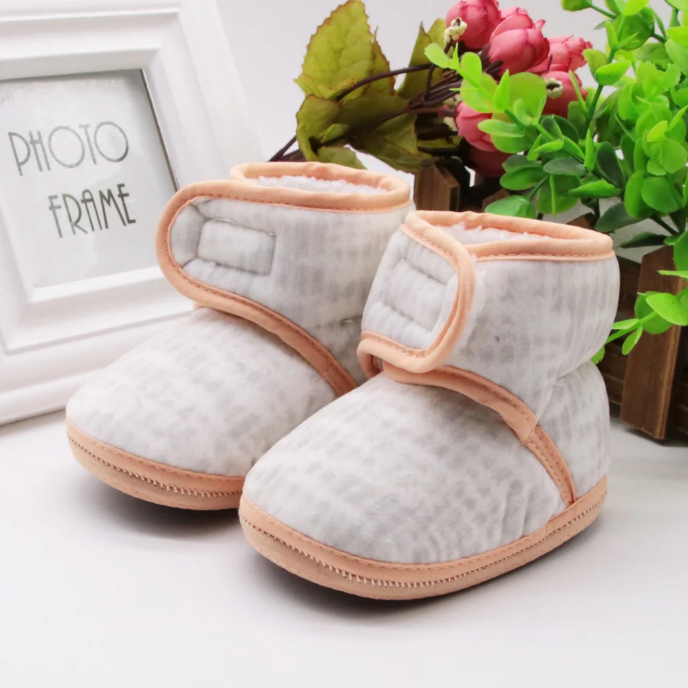 Newborn Baby Boy Shoes Non Slip Unisex Winter Warm Baby Booties A014 Soft Soled Infant Toddler