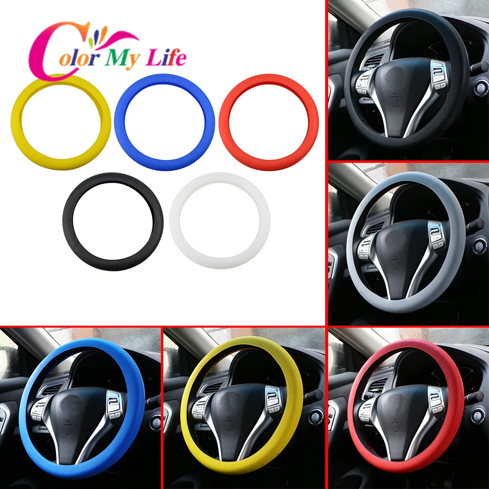 Silicone Car Steering Covers for Toyota Highlander Toyota Camry Corolla for Honda Fit City HRV HR-V Vezel Civic Accord CRV CR-V