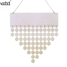 Wooden Wall Calendar Board Family DIY Specical Dates Record Sign Blank Board Creative Home Wall Calendar Hanging Decor Gifts