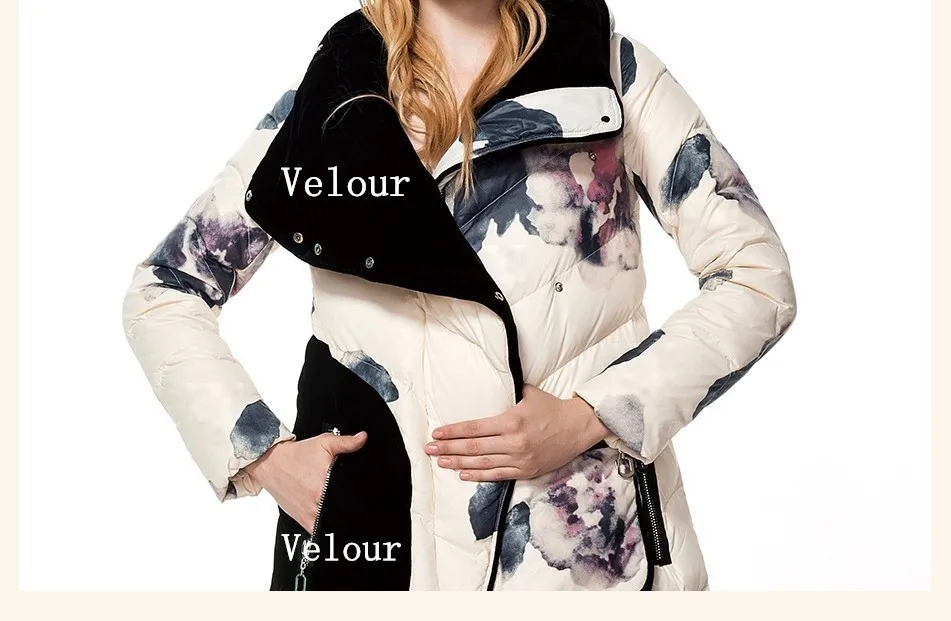 C.L.J новая модель женских зимних пуховиков с капюшоном парка средней длины утепленная куртка облигающий фасон по фигуре куртка сшитая по европейской моде больших размеров известной марки верхняя одежда