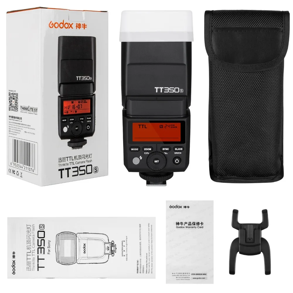 Godox TT350S Mini Speedlite 2,4G Беспроводная камера Вспышка ttl HSS для sony DSLR RX10 A6000 A6300 A6500 A7R A7S A7M A7SM II A58 A7