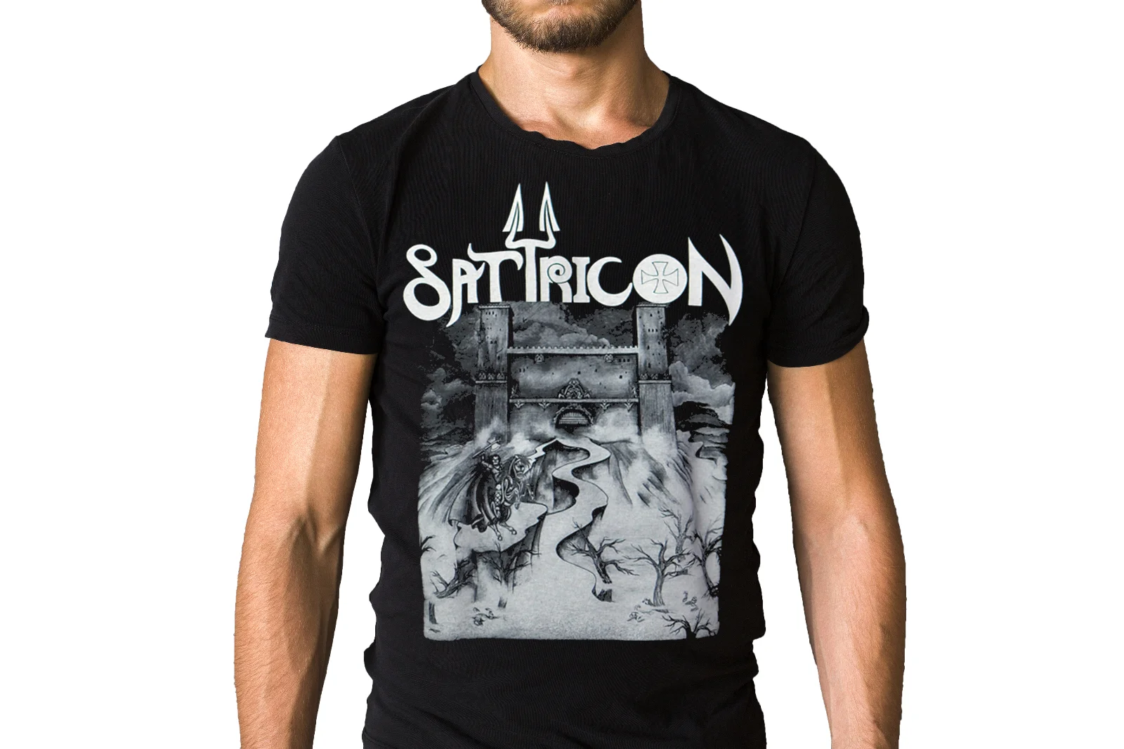 

Satyricon Dark Medieval Times 1994 Album Cover T-Shirt Printed Men T-Shirt Short Sleeve Funny Tee Shirts Interesting