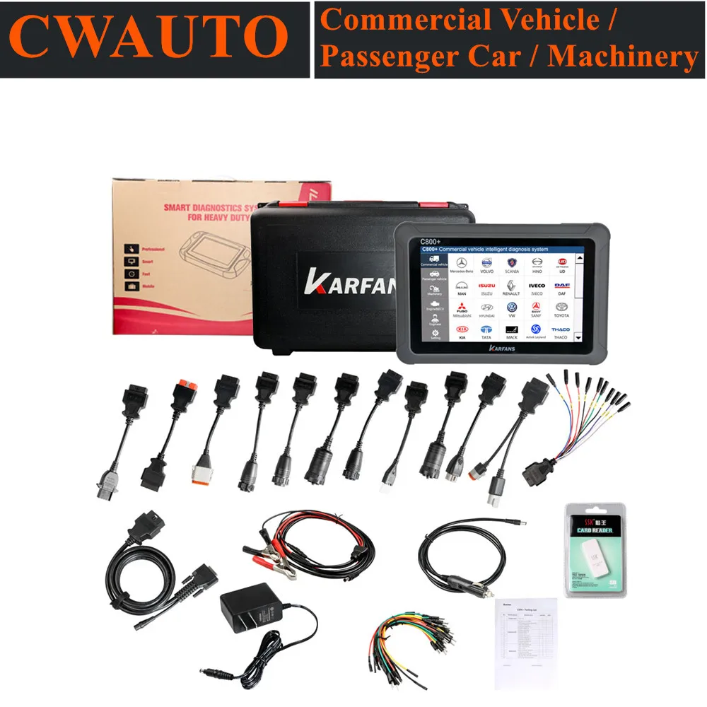 

Heavy Duty Scanner CAR FANS C800+ Diesel Gasoline Vehicle Diagnostic Tool for Commercial Vehicle Passenger Car Machinery