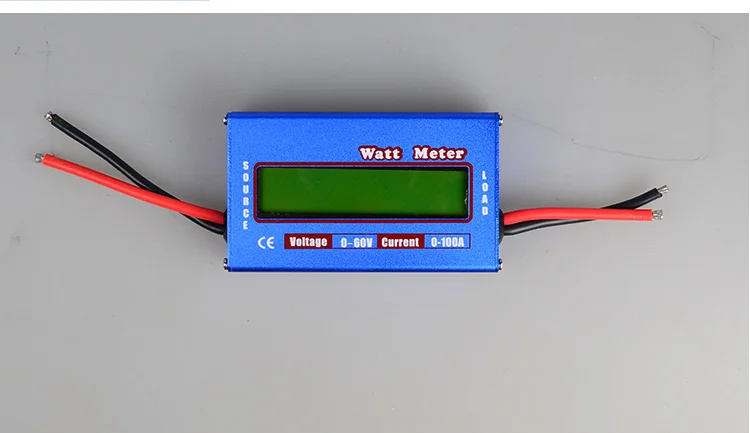  Blue DC 60V 100A Balance Voltage Battery Power Analyzer RC Watt Meter Checker Professional Watt Met