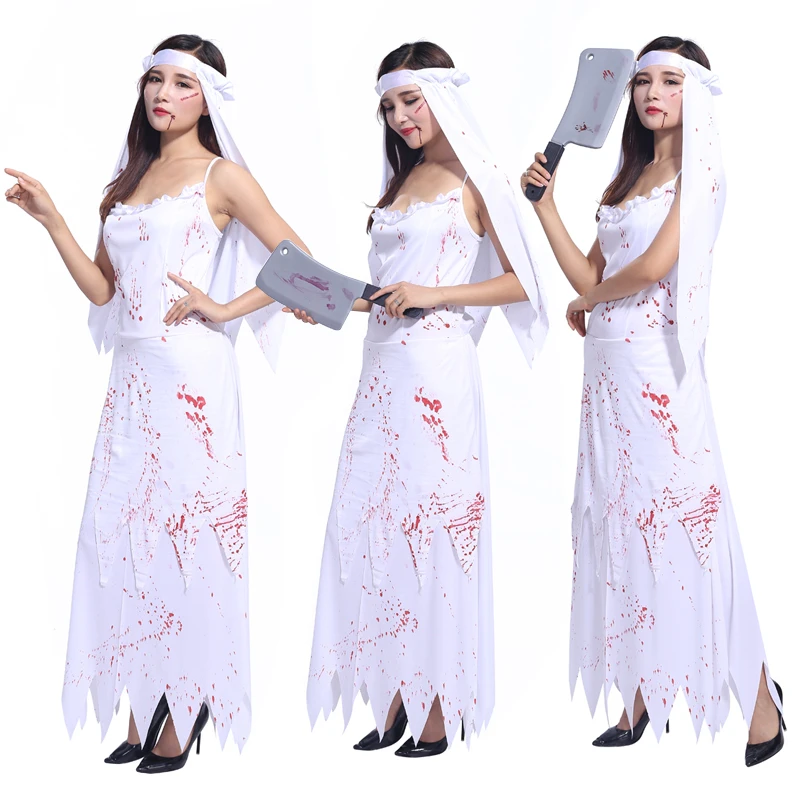 ハロウィン衣装大人女性ゴースト花嫁流血ホラー役割のゴーストの服服衣装パーティーのパフォーマンスの衣類 Halloween Costume Adult Costume Adulthalloween Costume Aliexpress