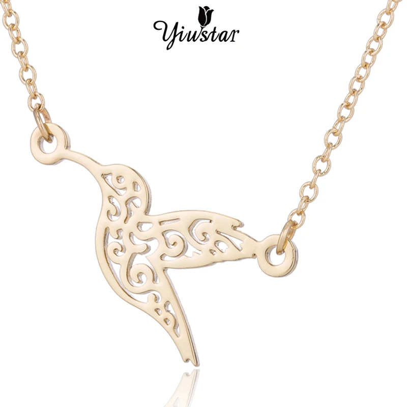 

Yiustar Colorful Sweet Cute Charming Generous Hummingbird Pendant Necklaces Sweet Charm Necklace For Women Girl Kids Party Gifts