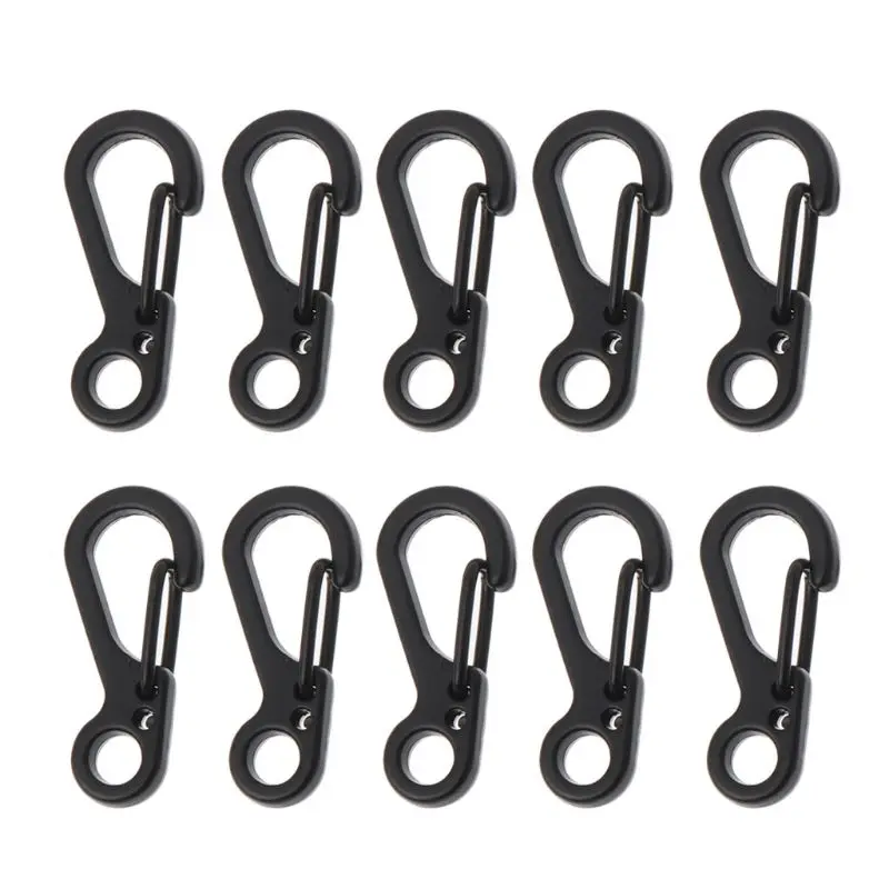 

10 Mini SF Carabiners Backpack Clips EDC Keychain Outdoor Tactical Survival Gear
