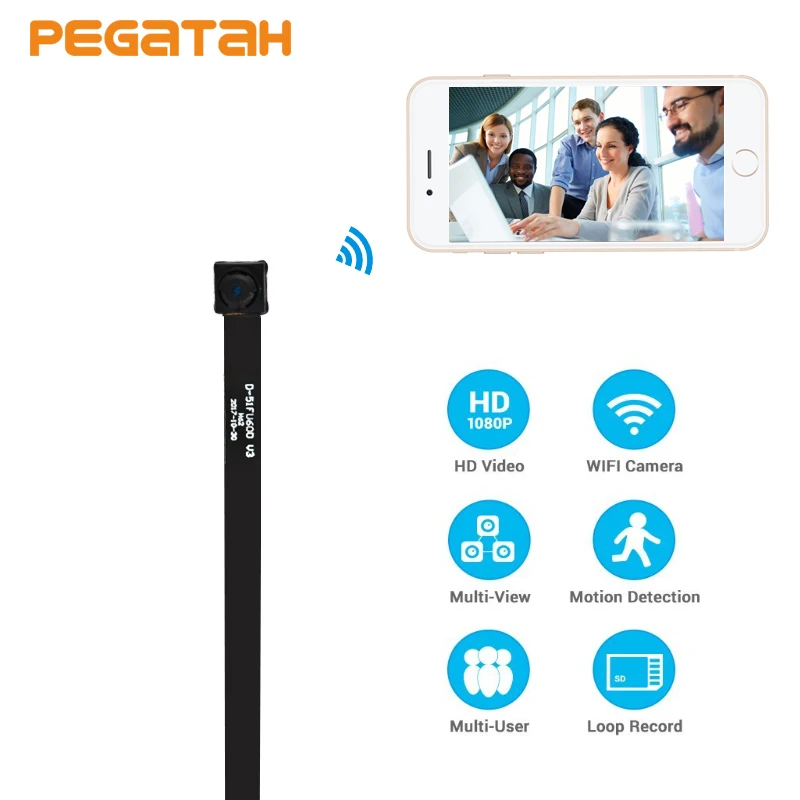 Kopen Nieuwe DIY 1080 p Mini Wifi Draadloze Camera wifi P2P 128g TF Card slot video Geluidsopname Bewegingsdetectie alarm Security Camera