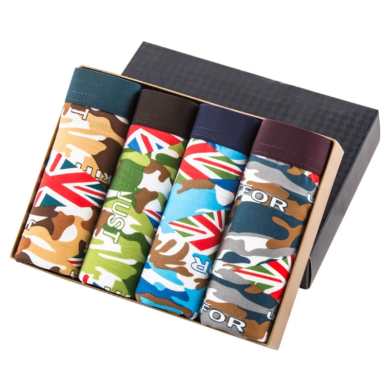 

4Pcs\lot Shorts Mens Mens Underwear Boxers Icy Breathable Boxer Men Boxer Printed Short Boxers Ultra thin Underwear