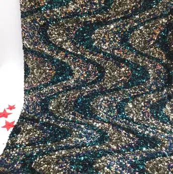 

Tulle Lace Fabric High Quality sequins Lace Fabric Beautiful SYJ-614 Nigerian Lace Fabric For Wedding dress