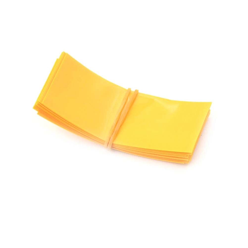 20 шт Li-Ion 18650 обёрточная бумага для батарей ПВХ термоусадочные трубки предварительно вырезанные для батареи пленка лента крышка батареи усадочная трубка - Цвет: Yellow