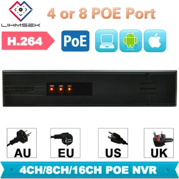 

Lihmsek High-End 4 Channel 8 Channels 16 Channels CCTV POE NVR with 4/8 POE Ports IEEE 802.3af Interface with 1CH Face detection