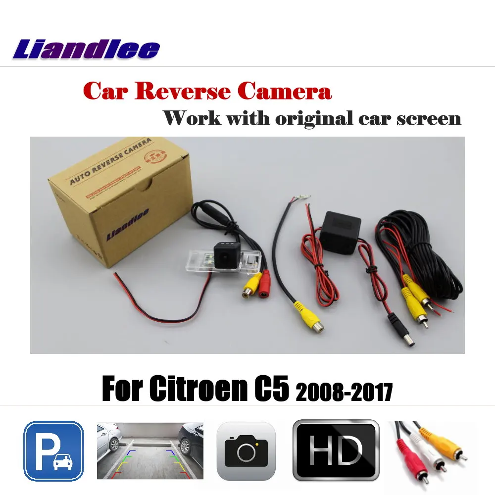 Liandlee Авто заднего хода Камера для Citroen C5 2008-/HD CCD сзади Парковка Резервное Камера работать с автомобильный завод Экран