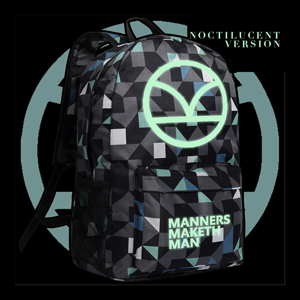 

Zshop Movie Kingsman Backpack for Teenager Boys Camouflage Luminous Shoulder Bag