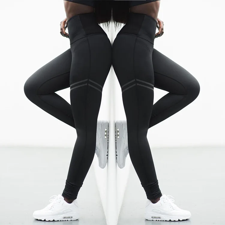 Новая горячая распродажа, высокие эластичные леггинсы, обтягивающие женские штаны для бега, спортивные штаны D005