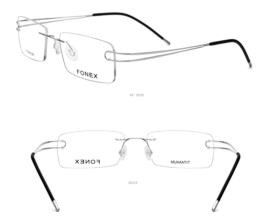 Очки без оправы из титанового сплава, оправа для очков, мужские ультралегкие очки без оправы по рецепту, мужские очки без винтов для близорукости