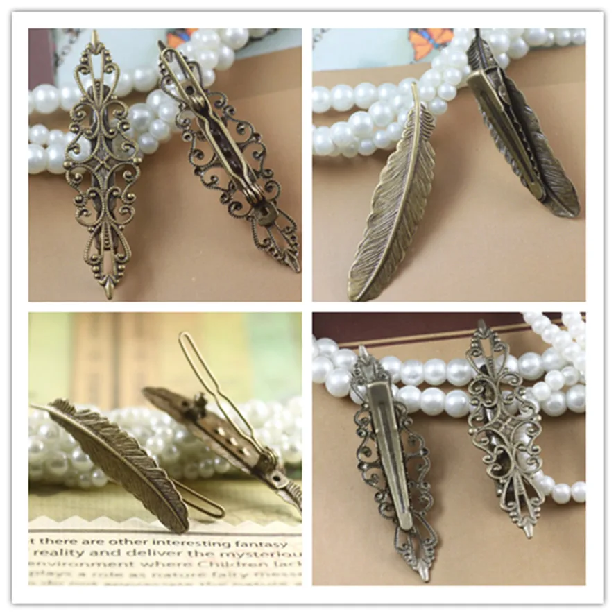 

Vintage Hairpins Alligator Clips woman fashion Hair Accessories antique bronze Hair Clips pins Headwear 8 cm