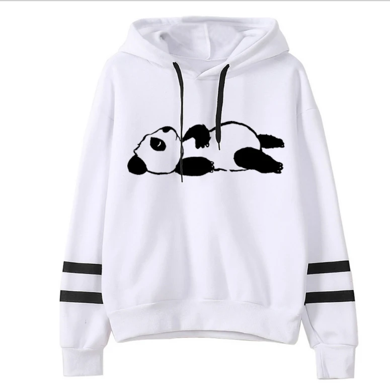 

Printed cartoon panda cat banana hot hooded sweater