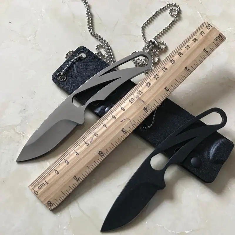 

Camping outdoor tactical cutter survival hunting portable Fixed knives key chain neck knife tactical pocket mini rescue EDC tool
