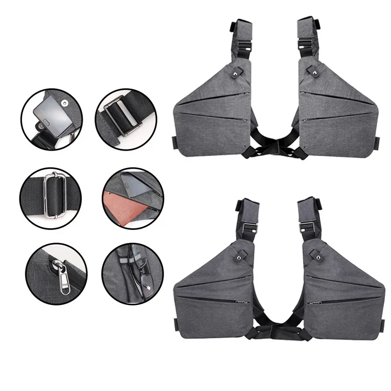 

Men Chest Pack Single Shoulder Strap Back Bag Crossbody Bags for Women Sling Shoulder Bag Back Pack Travel