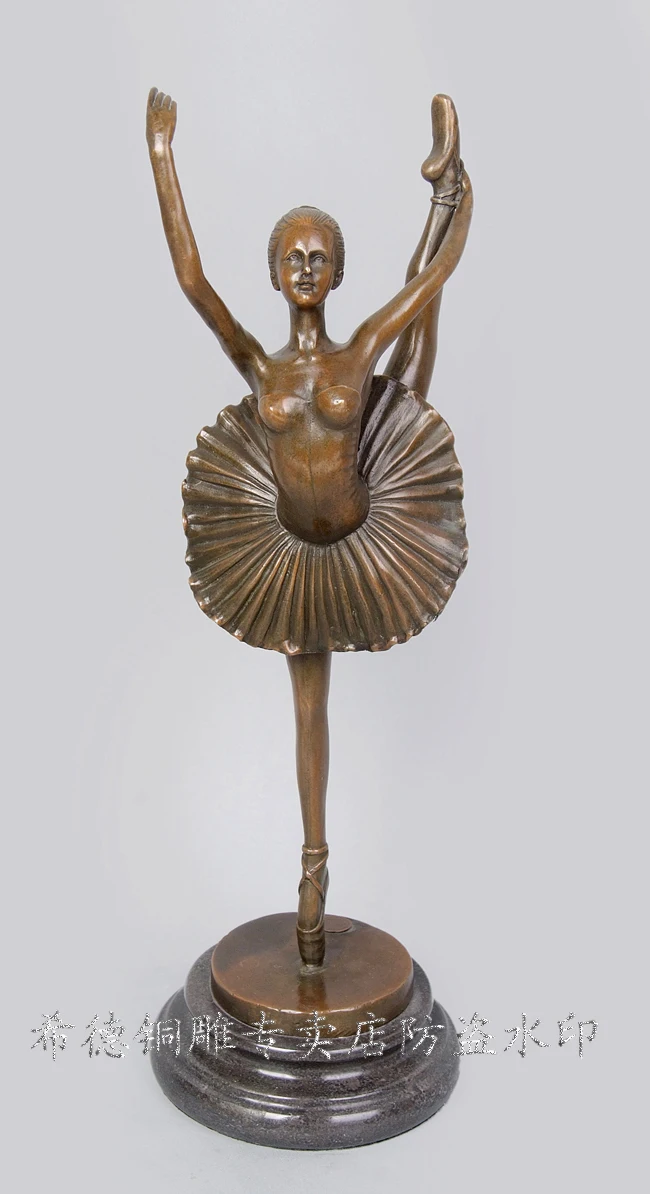 Brutalist Moderne Kunst Bronze Skulptur Die Turnerin Ballett