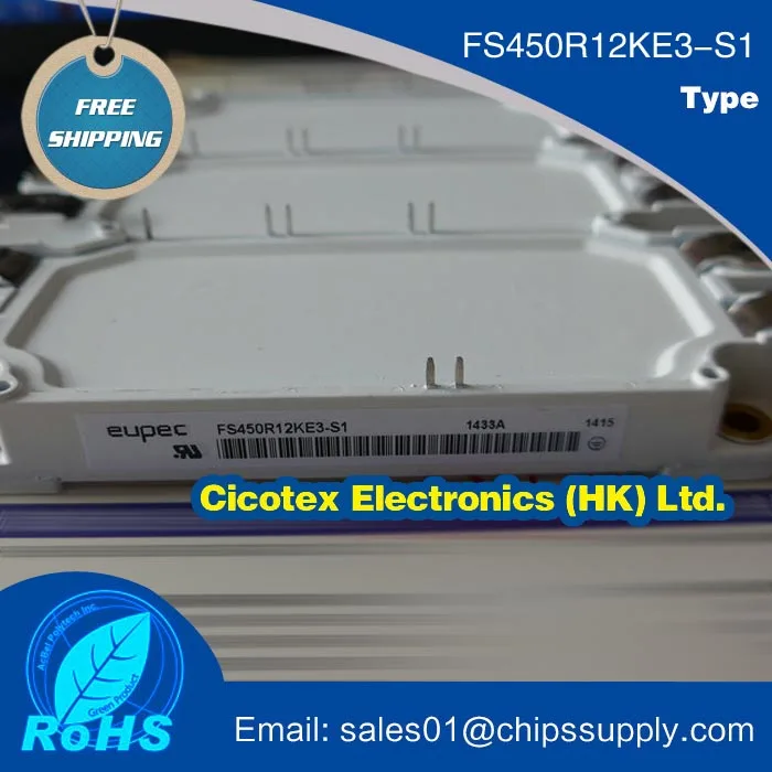 

FS450R12KE3-S1 IGBT MODULES FS450R12KE3-SI MODULE GATE DVR P&P SCALE 1 FS450R12KE3S1