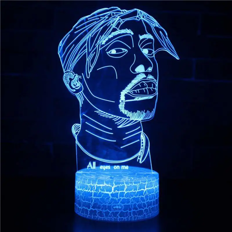 

Anime series Table Lamps For Living Room White base Lovely 7 color change 3D Lamp Bedside decorative lamp for children's bedroom