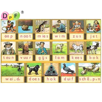 

DPF 5D DIY Diamond Painting Cross Stitch Cartoon Aap noot mies diamond Embroidery Rhinestone Mosaic Decor kits