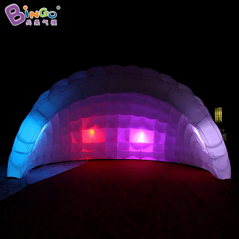  Hot sale 5.5X3.5 Meters inflatable party dome tent 16 colors change LED lighting inflatable igloo m