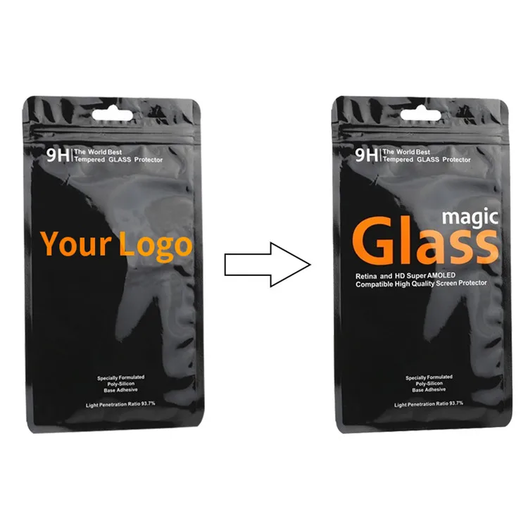 

Wholesale High Class Packaging Plastic Bag for Tempered Glass Screen Protector for iPhone 7 7 plus for Huawei Xiaomi Protector